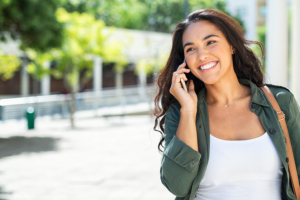 EDRS CLient accountability check in on her mobile phone
